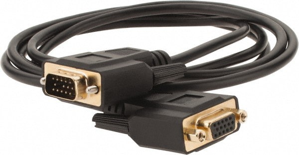 VGA Monitor Extension Cable, 6 ft, Black